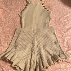 Knit tank and shorts